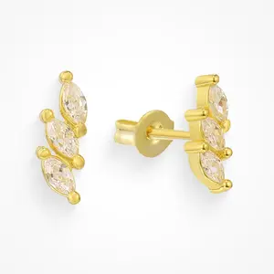 EVRY JEWELS Gold or Silver Plated Women's Hypoallergenic Mesmerized Earrings