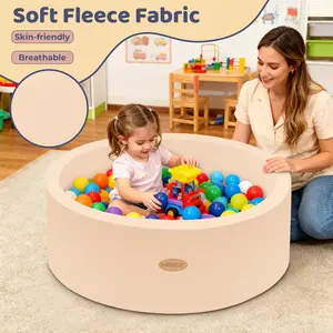 HARBOLLE Plush Fleece Foam Ball Pits for Toddlers Dogs Cats, Soft  Ball Pit Pool for Girls and Boys Gifts, (Balls NOT Included) Imitation
