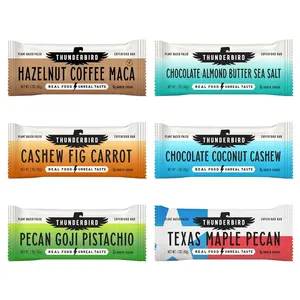 Thunderbird Real Food Bars - Gluten Free, Paleo, Vegan Snack Food Bar Variety Pack - 102 Ounce
