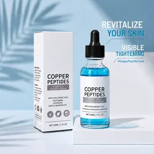 Copper Peptides Serum with GHK-Cu & Hyaluronic Acid, Hydrating Face Serum for Firmer, Smoother, Glowing Skin