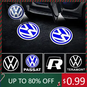 For Volkswagen VW Car Welcome Light Door Side Projector Induction Lamp Accessories Golf Tiguan Passat Touareg