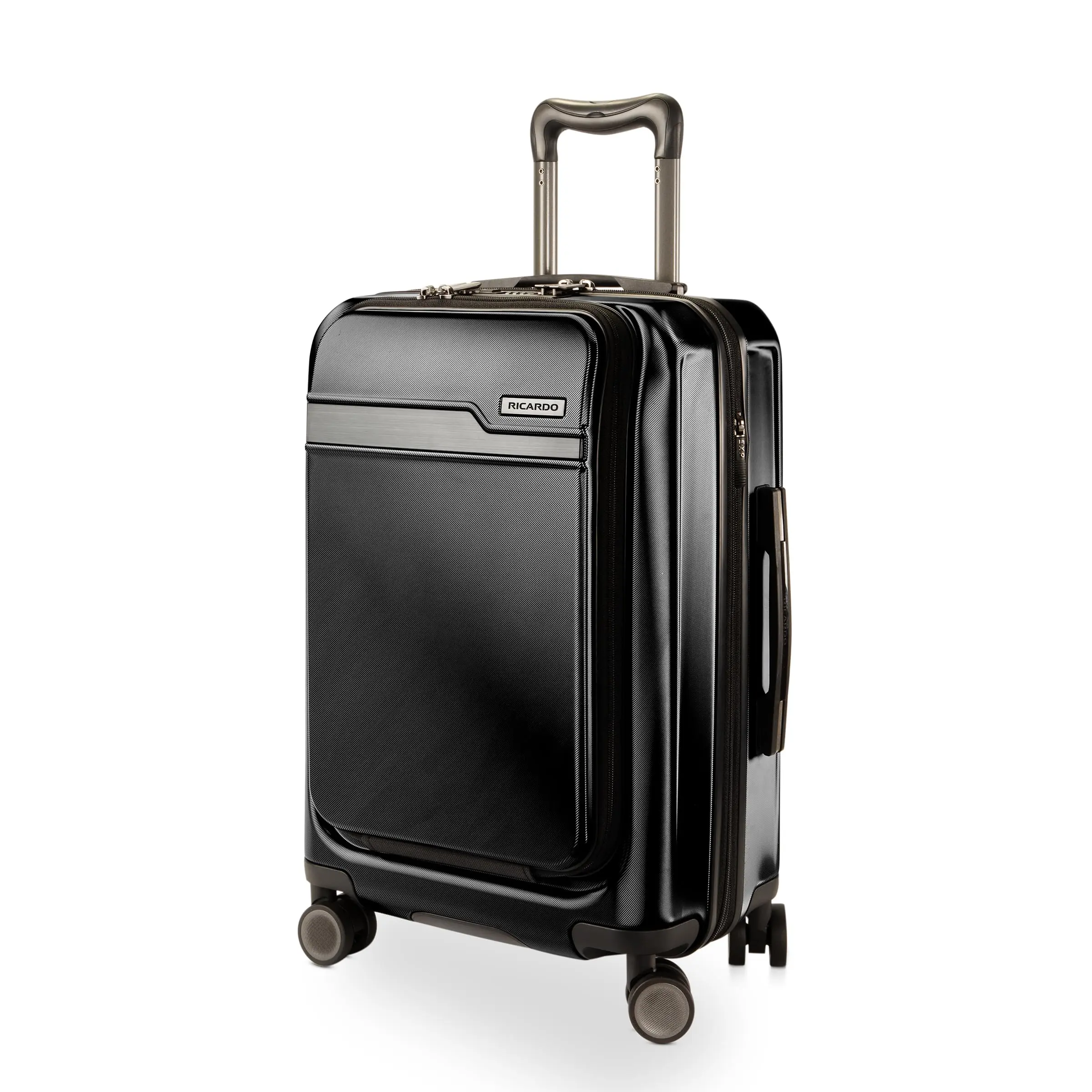 Ricardo Beverly Hills Brentwood Expandable Hardside Luggage with TSA Lock, 21" Front Open Carry-on with Smartstand