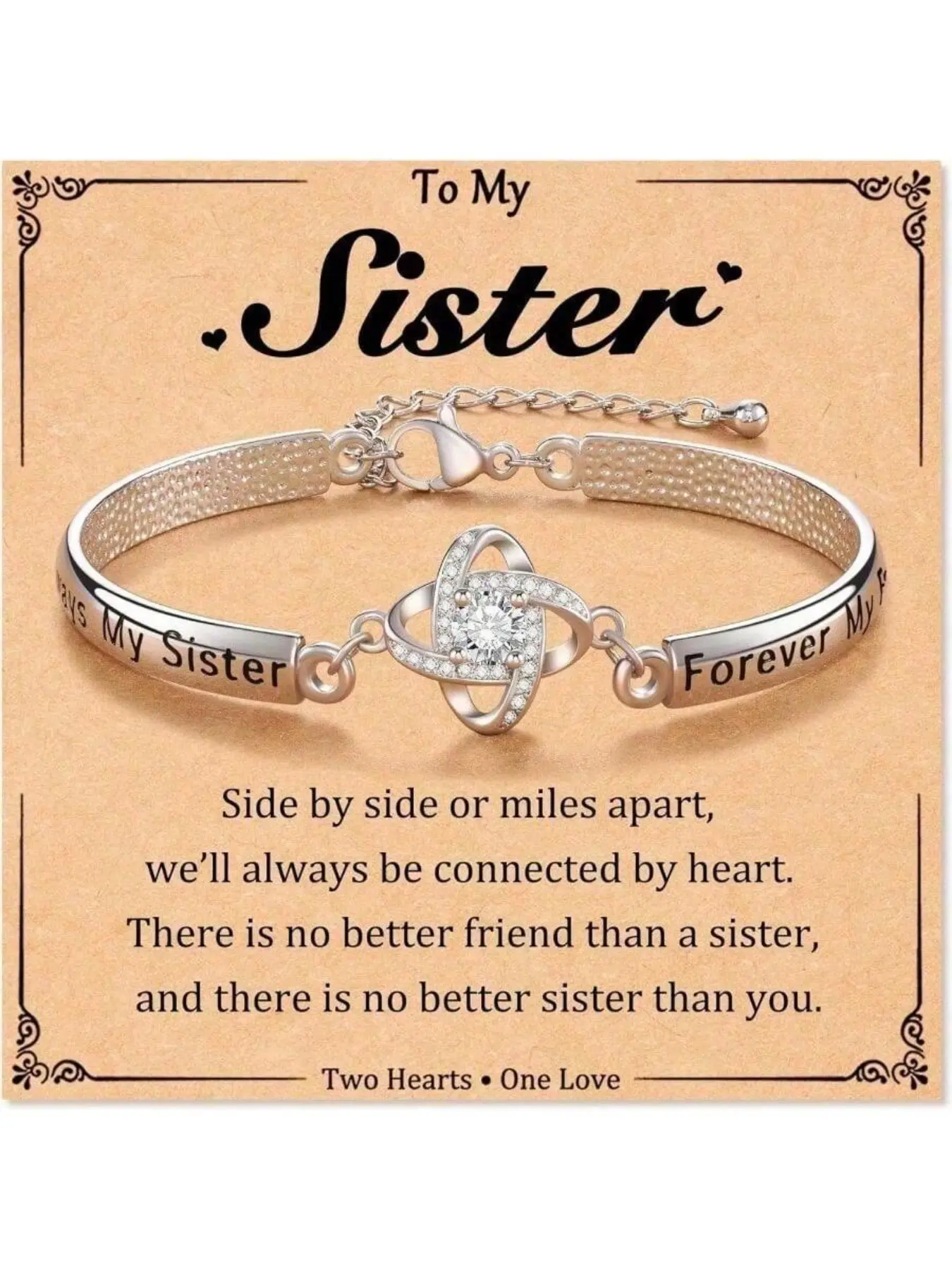 1 pcs Women's Bracelet Gift Set, Heart Design Bracelet, High-End Bracelet, Pretty Bracelet, Jewelry Gifts, Suitable For Sister, Mother, Anniversary, Christmas, Thanksgiving, Valentine's Day, Birthday, Mother's Day Gift For