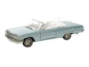 1963 Chevrolet Impala SS Convertible Blue Diecast 1:24 Scale Model - Welly 22434BL