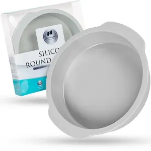 Silicone Round Cake Pan 9″ x 2″ - Non-Stick Oven Dish - Professional Baking Mold by Cook’n’Chic