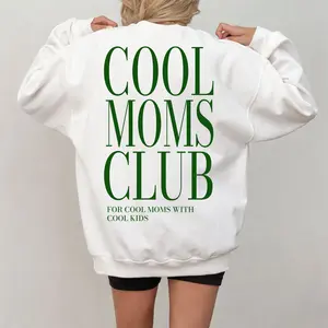 Cool Moms Club Sweatshirt, Family Matching Shirt, Mama Shirts, Mother's Day Sweater, Graphic Printed Cotton Womenswear Top