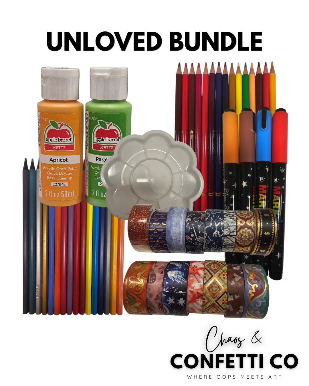 Unloved Bundle - Arts and Crafts Supply Bundle - School & Office Stationery Set for Creative Projects