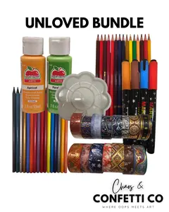 Unloved Bundle - Arts and Crafts Supply Bundle - School & Office Stationery Set for Creative Projects