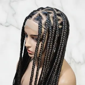 Full Lace with Baby Hair, Knotless Braids Wig,  40 Inches Ready-to-Wear