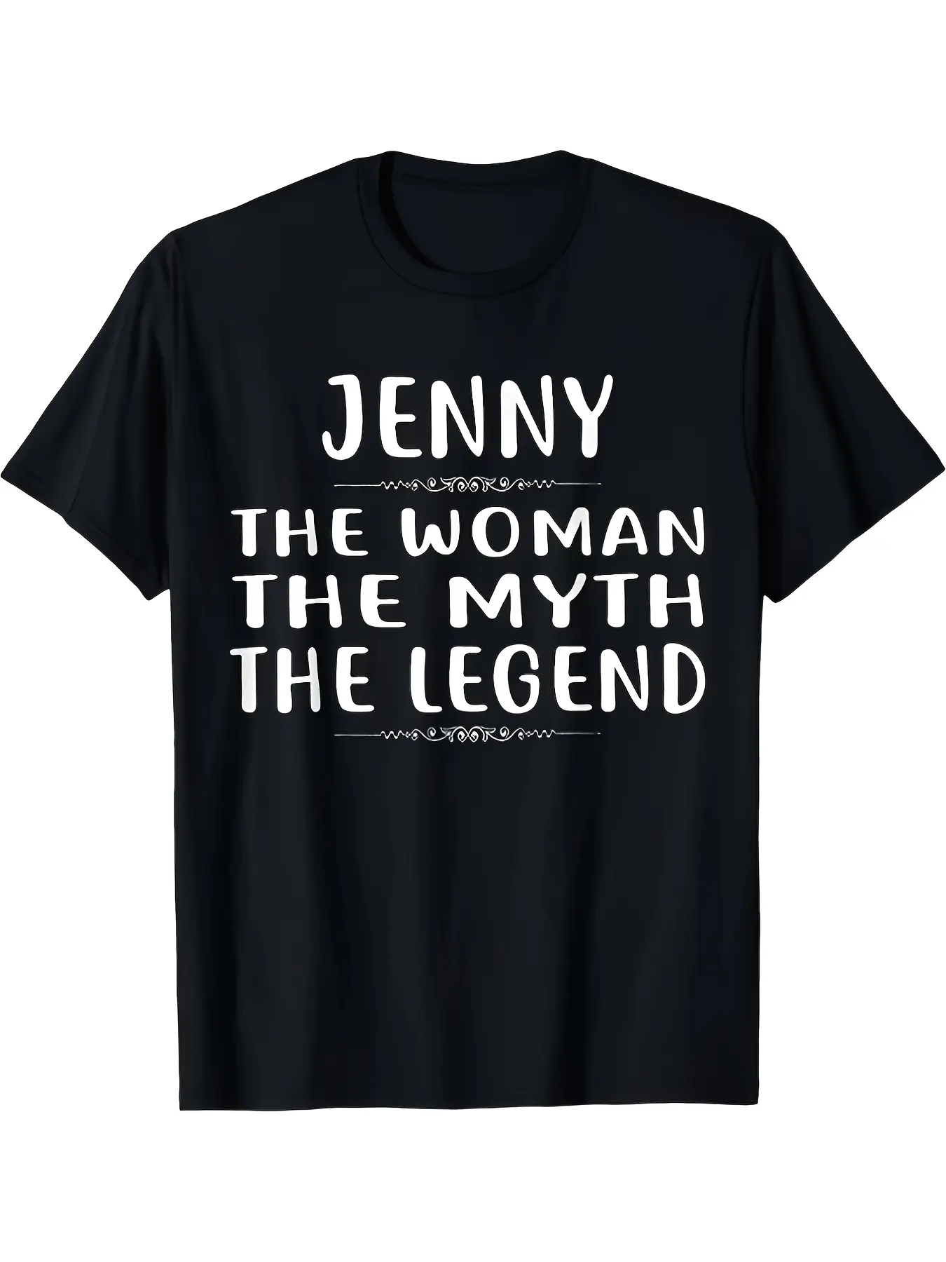 JENNY The The Myth The Legend T Shirt Same Style f unisex soft cotton short sleeve t shirt, vintage graphic casual tee for men women teens, perfect birthday holiday gift for camping travel gym daily street  wear