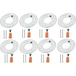 4Inches Universal Light Fixture mounting Bracket, 8 Sets 4" Circle Mounting Bracket for Mount Wall Light, Chandelier