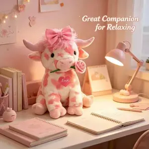 Highland Cow Plush Toy, Soft and Cuddly PlushGift forKids, Boys, Girls, and Adults, PerfectPresent for All Ages,Huggable Stuffed Animal