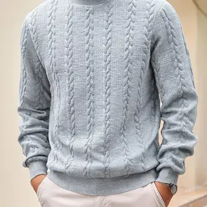Men's high-neck chunky knitted sweater hoodie - warm and comfortable, a long-sleeved top suitable for spring and autumn outfits, and can be used as an inner sweater in winter.Men's pullover hoodie , in multiple colors