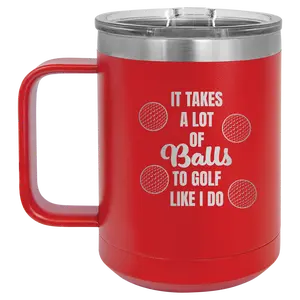 Personalized Lots of Balls 15 oz Mug - Red