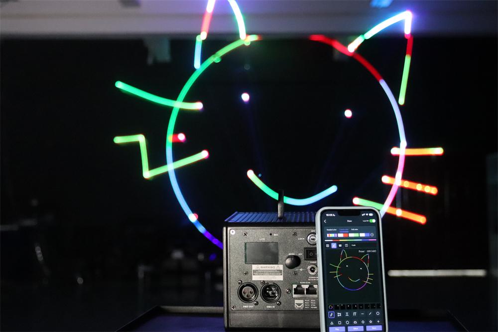 NewFeel Laser – 5W Rechargeable Real time text & logo Laser Light with DMX, ILDA & App Control NewFeel Laser – 5W Rechargeable Real time text & logo Laser Light with DMX, ILDA & App Control