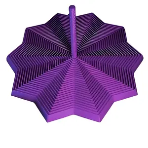 3D Printed Expanded Sensory，New Stress Relief Sensory Whirling Spiral with Handle, Honeycomb Adults Decompression for Office Desktop (Purple), Stress Relief Sculptures