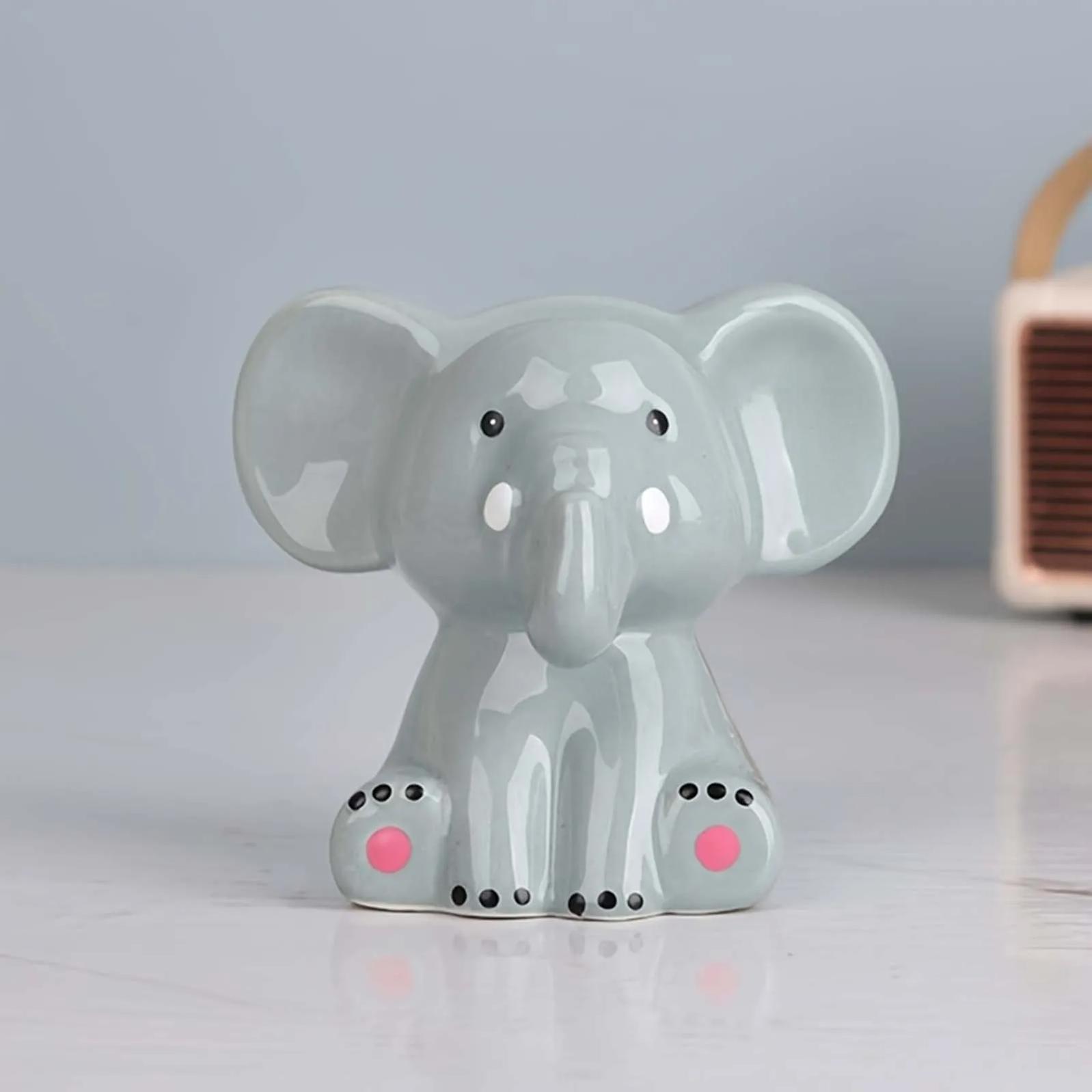 Cute Elephant Animal Shape Glasses Holder Eyeglass Display Stand Decorative Storage Rack for Office Desk Nightstand