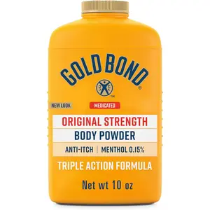 Gold Bond Medicated Daily Gentle Talc-Free Body Powder for Men and Women, Anti-Itch, Absorbs, Cools - 10 oz