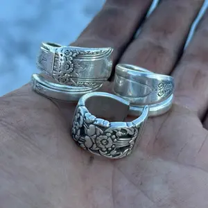 Random Silver Plated Spoon Ring