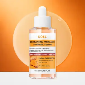 Exfoliating Kojic Acid Turmeric Serum, Evens Skin Tone, Anti Wrinkle Fine Lines & Firm, Moisturize and Nourish Skin, Dark Spot Corrector, Brightening Hydrating Serum