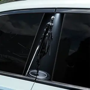 2 pieces Batman cool creative pattern car sticker, easy to tear and easy to stick B pillar protective decal, car B pillar decal accessories