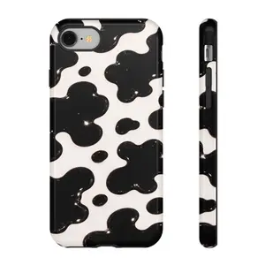 Black and White Cow Print Phone Case | Tough Case