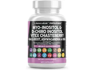 Clean Nutraceuticals Myo-Inositol & D-Chiro Inositol, Vitex Chasteberry, Maca Root, Ashwagandha & DHA, Iron, & More for Women's Vitamins Capsules – Fertiliforce