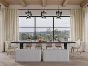 Extra Long Curtain Rod for Windows 120" to 240", 1 Inch Curtain Rods Matte Black Drapery Rod For Bedroom Living Room Divider Adjustable