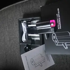 Smart Car Air Freshener Diffuser, Adjustable 3-Strength Scent Control, Portable Waterless Car Aromatherapy Diffuser with Natural Essential Oil Refills (30ml Total)