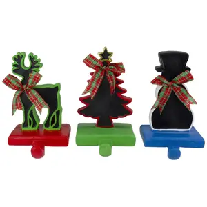Northlight 3 Reindeer & Snowman with Board Stocking Holders