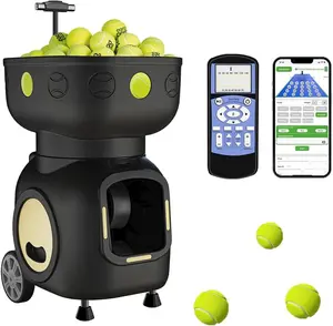 SIBOASI T5 Smart Tennis Trainer - 120 Ball Launcher w/ 21 Drills & APP Control | 3-5H Battery, Lightweight & Portable Ball Machine for Beginners to Intermediate | Perfect Solo Practice & Coaching Drills