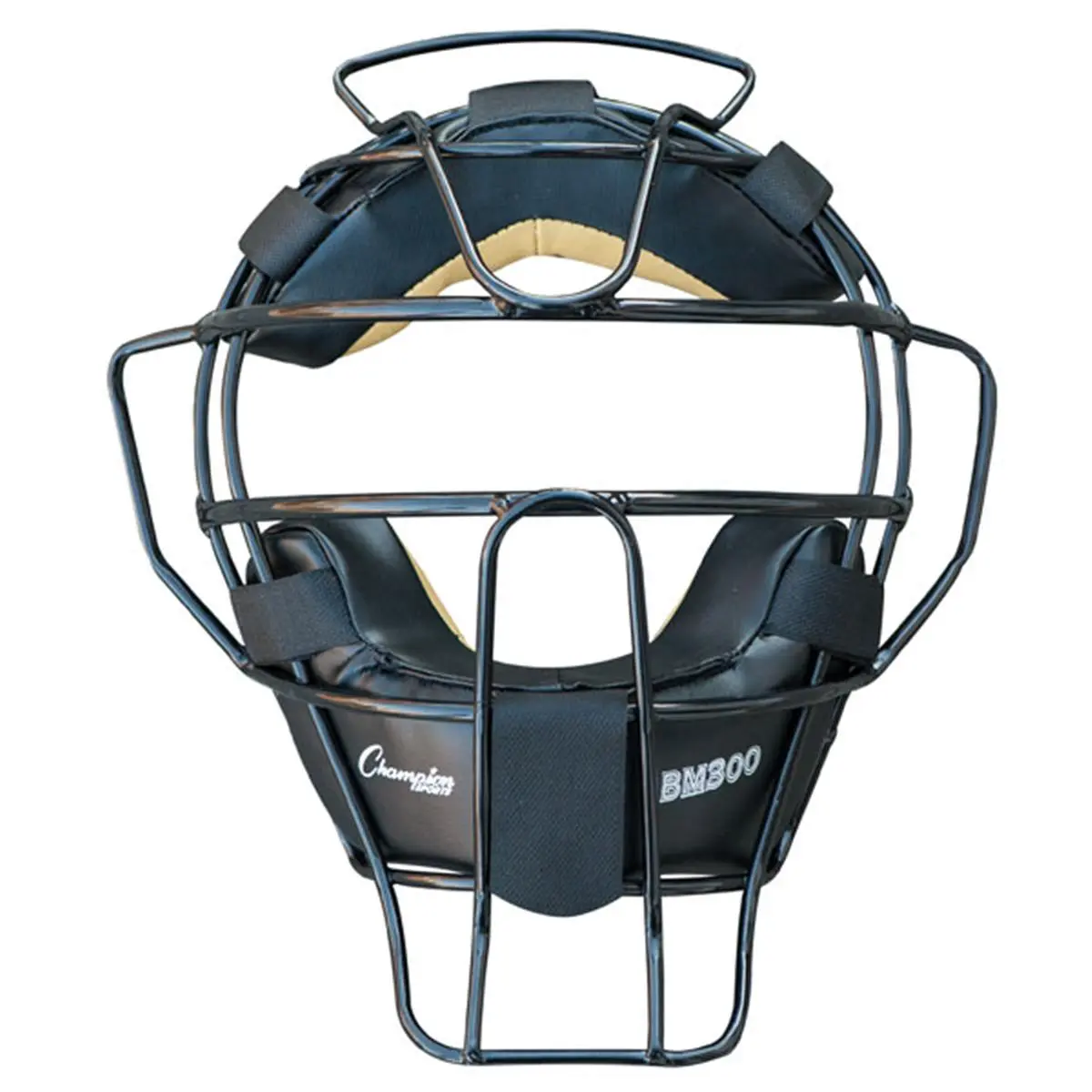 CHAMPION Ultra Lightweight Umpire Face Mask - Softball Sports Accessory with Hollow Wire Frame, Face Cover, Sweat-Wicking Leather Pads, Adjustable Harness, Extended Protection, Bacteria, Mold And Mildew Resistant, Full Grain Leather, Ever Clean Full Grain