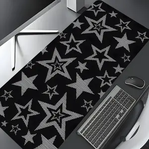 Y2K Star Design Extra Large Gaming Mouse Pad,Aesthetic Desktop Drotection Pad,Desktop Accessory,Washable Rubber Pad Non-Slip Lock Edge Multi-Size Mouse Pad Suitable For Home Office,Good Gift for Family and friends