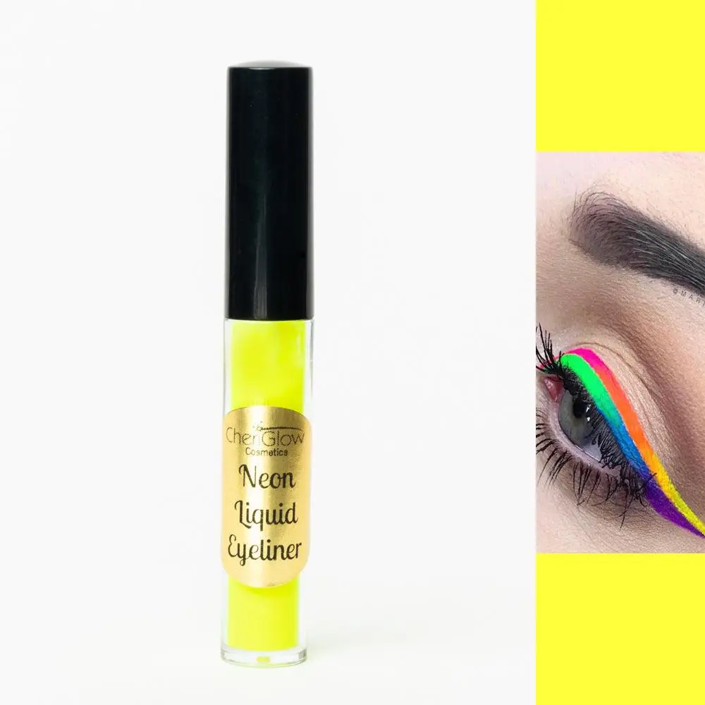 Neon Yellow Liquid Eyeliner - Water-proof, Smudge-proof, Long-lasting