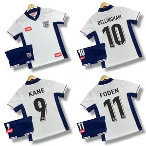 England White Soccer Kit 24/25, National Team Away Football Jersey Set, Premium Quality Sports Uniform