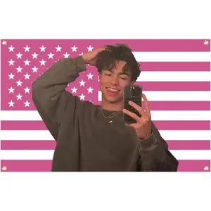 3x5 Ft Malachi Barton Flag,Pink american malachi barton flags Tapestry,Funny poster For College Dorm Room Decor,Outdoor Parties, Gift,Tailgates Yard,Poster for Bedroom Decoration,Four Brass Grommets