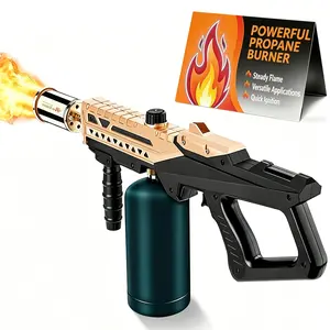Father's Day Special Kitchen Torch Gift, High-Power Propane Torch Gun. Adjustable BBQ Torch for campfire ignition and home baking. Also a great gift choice for Mother's Day. SummerVibes (Gas tank not included)
