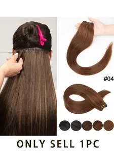 Real Human Hair Straight Weave Bundles, Handmade Dual Layer Weaving Strips, Suitable for Sew-In Extensions, Multiple Color Options