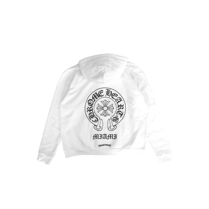 Chrome Hearts Miami Horseshoes Hoodie White