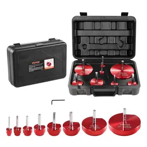 【Summervibes】VEVOR PVC Pipe Reamer Kit,  Aluminum Alloy, PVC Pipe Fitting Reamer Plumbing Tools Kit, Socket Saver for SCH 40 Pipe, Contains 1/2'', 3/4", 1", 5/4'', 3/2", 2", 3", 4'', for Water Lines, Drain Lines