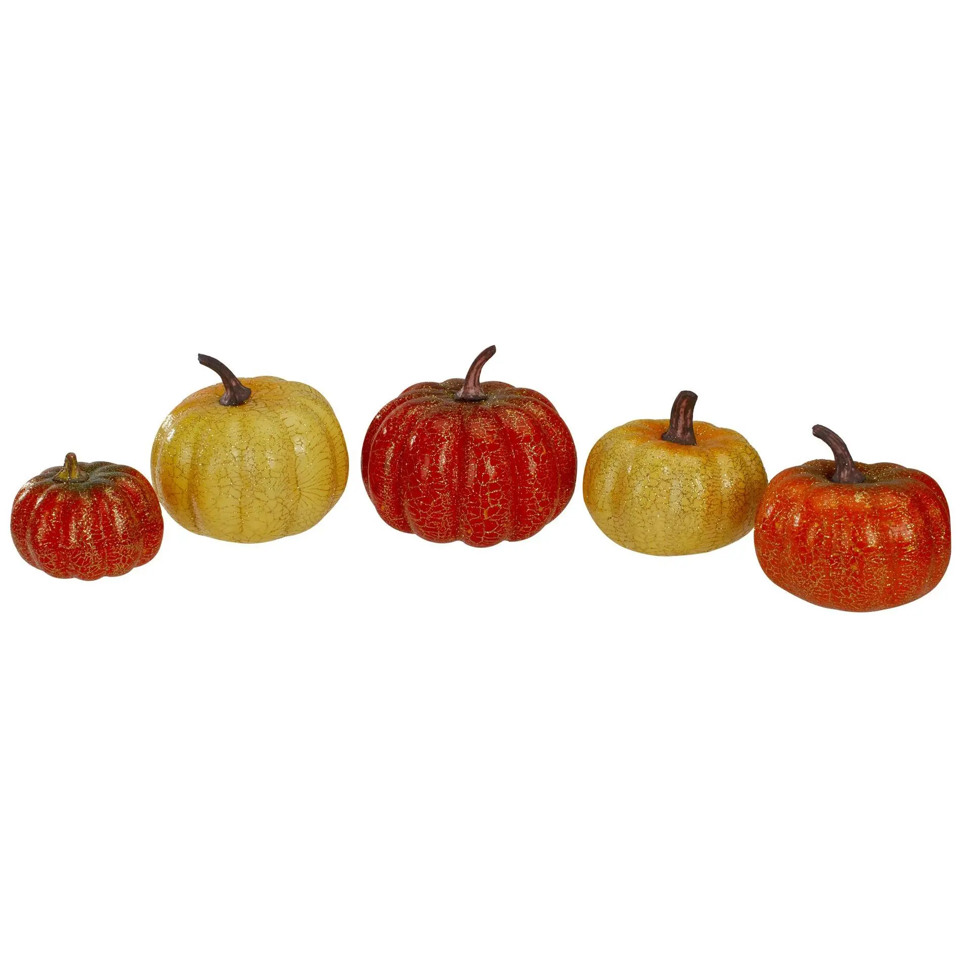 Northlight Decorative Colorful Pumpkin S/5