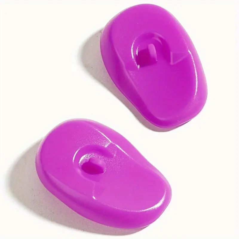 2Pcs/set Silicone Earmuffs Prevent Water Ingress From Ingress Sleeve Hot Oil Hair Dye Perm Hair Protection Earmuffs for Hairdressing Hair Styling Tools for Barber Salon Home Use Barber Accessories Salon Supplies
