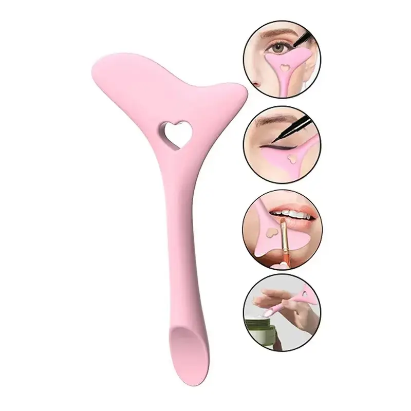 Reusable Silicone Makeup Tools Set - Eyeliner Stencil, Wing Tip Aid, Lipstick Application Helper for Beauty & Personal Care