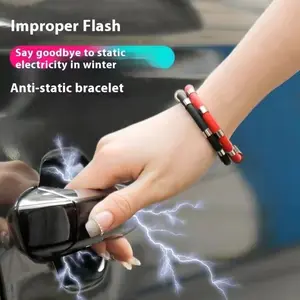 Body Static Remover Bracelet - Anti-Static Magnetic Silicone Wristband for All