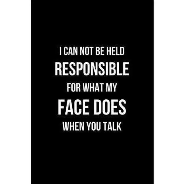 USED-I Can Not be Held Responsible for what my Face Does when you Talk: Coworker Notebook, Sarcastic Humor. (Funny Home Office Journal) by Prints, Golden B. (Paperback)