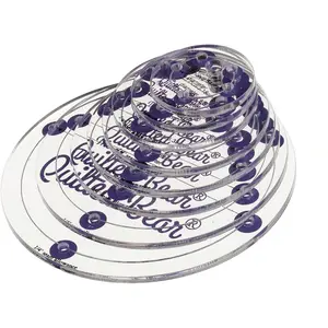 Circle Quilting Templates - Set of 8 Non-Slip  Quilt Templates, Ideal Sewing Products, Quilt Tools & Sewing Tools for Machine Quilting (3/4 inch - 3 inches)