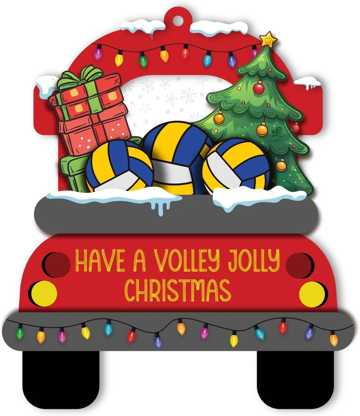 Volleyball Christmas Ornament, Sports Tree Decoration, Team Teen Girls Christmas Tree Decor, Sports Themed Christmas Ornaments
