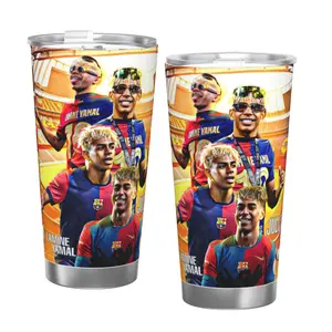1pc Lamine Yamal 20oz Stainless Steel  - Double-Wall Vacuum Insulated Travel Mug with Leakproof Lid, Soccer Player Design for Outdoor, Gym, Road Trip, Camping - Perfect Gift Idea cup