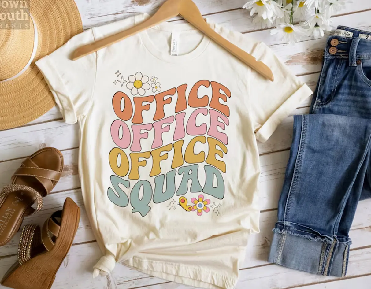 Retro Office Squad T-Shirt, Receptionist Tee, Admin Assistant Shirt