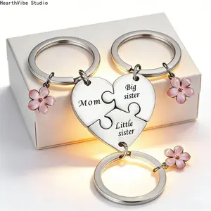 Mother Daughter Keychain Set, Sweet Meaningful Gift for Mom
